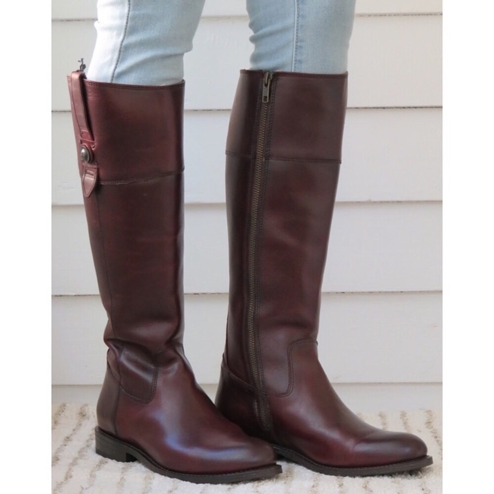 Frye Jayden Button Knee High Leather Riding Boots - Picture 16 of 16